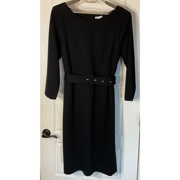 Cato Est. 1946 Black Long Sleeve Belted Mid Length Dress Plus 18W - Picture 1 of 6